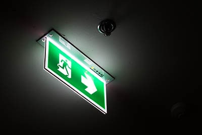 emergency exit light installation