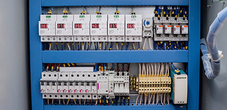 New installed electrical switchboard inside a meter box