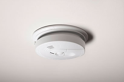 Photo of a new smoke alarm installed